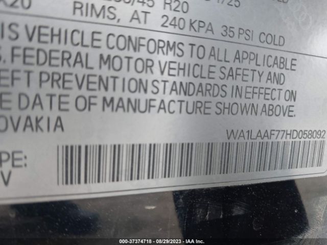 2017 AUDI Q7 WA1LAAF77HD058092 Photo 8