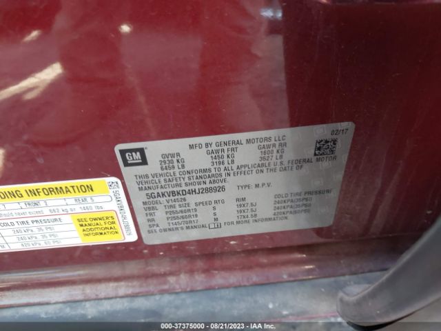 5GAKVBKD4HJ288926 Buick Enclave Leather