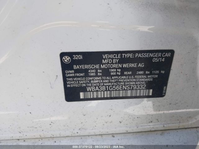 WBA3B1G56ENS79332 BMW 3 Series 320i