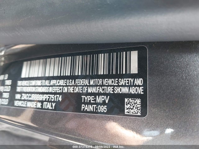 Jeep Renegade Latitude 2017 ZACCJBBB9HPF75174 Image 9