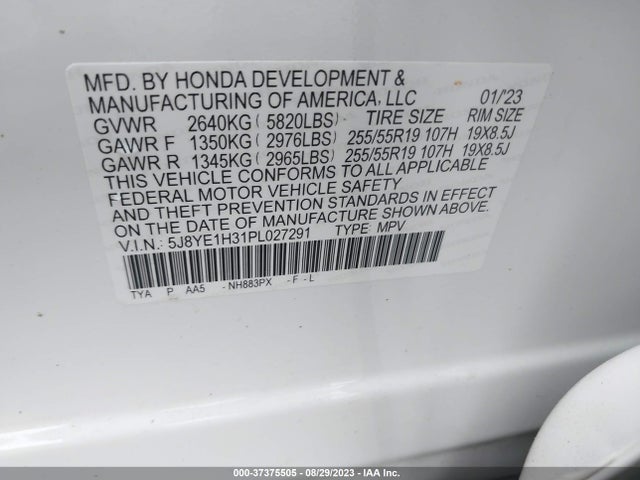 Acura MDX 2023 5J8YE1H31PL027291 Image 9