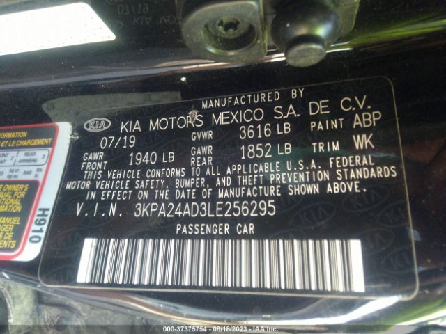 3KPA24AD3LE256295 KIA RIO S
