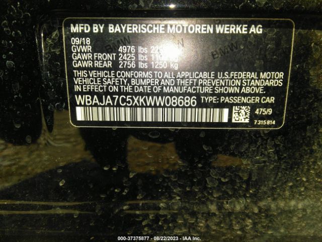 WBAJA7C5XKWW08686 BMW 5 Series 530i Xdrive
