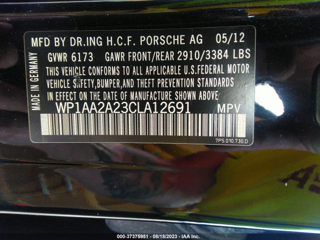 2012 PORSCHE CAYENNE WP1AA2A23CLA12691 Photo 8