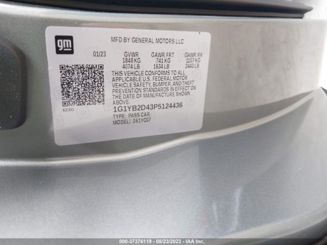 2023 CHEVROLET CORVETTE 1G1YB2D43P5124436 Photo 8