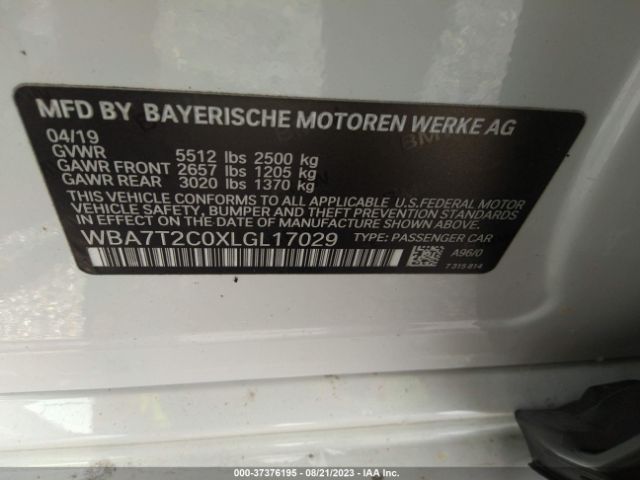 WBA7T2C0XLGL17029 BMW 7 Series 740i