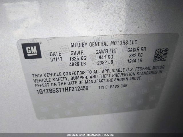 Chevrolet MALIBU LS 2017 1G1ZB5ST1HF212459 Image 9
