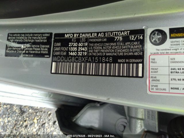 WDDUG8CBXFA151848 Mercedes-Benz S-class S 550