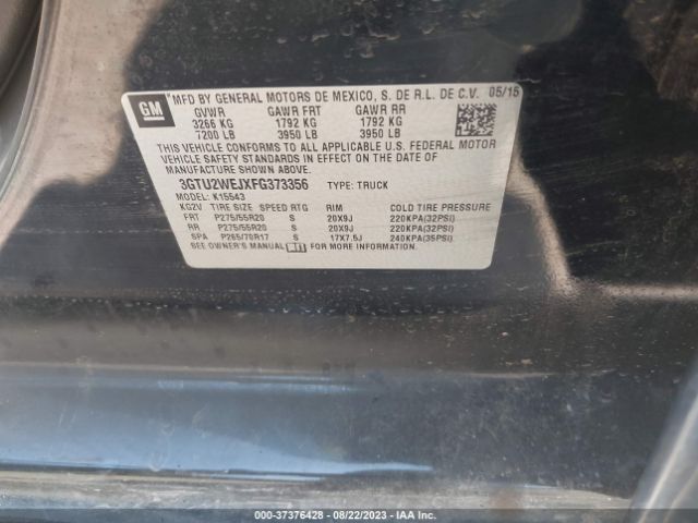 3GTU2WEJXFG373356 GMC Sierra 1500 Denali