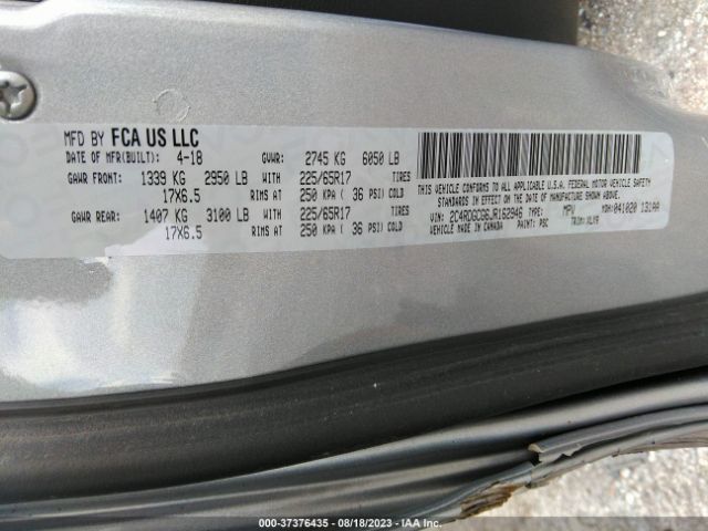 2C4RDGCG6JR162946 Dodge Grand Caravan Sxt
