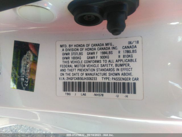 2018 HONDA CIVIC COUPE 2HGFC4B56JH306233 Photo 8