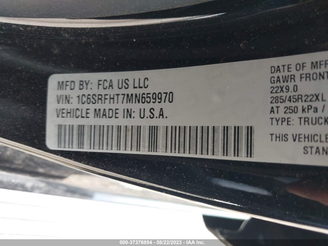 1C6SRFHT7MN659970 RAM 1500 Limited