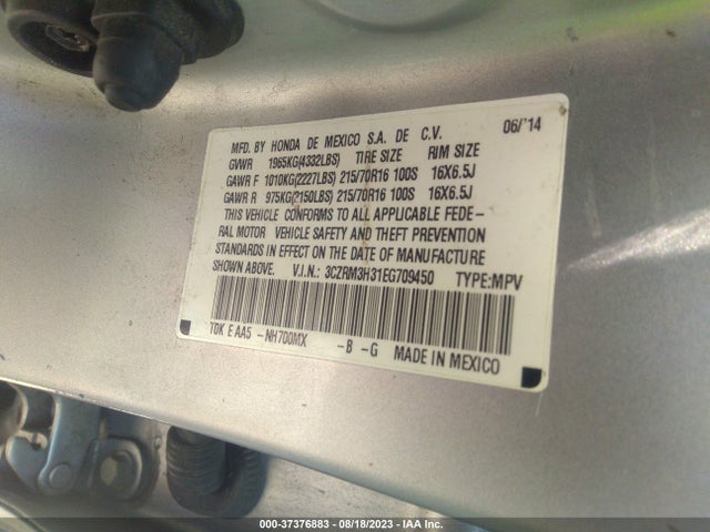Honda CR-V LX 2014 3CZRM3H31EG709450 Image 9