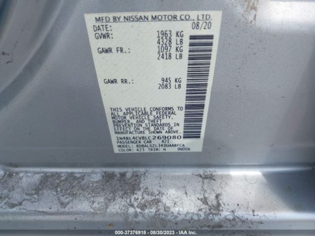 1N4BL4CV8LC269080 Nissan Altima 2.5 Sr