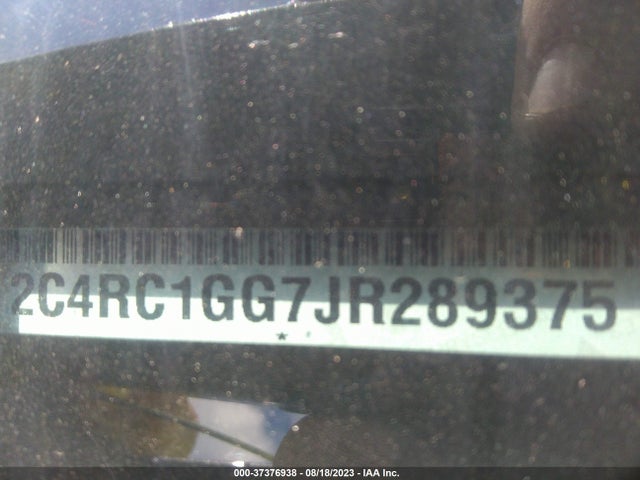 2C4RC1GG7JR289375 Chrysler Pacifica Limited