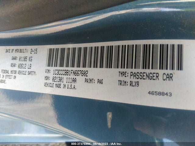 1C3CCCBB1FN667602 Chrysler 200 S