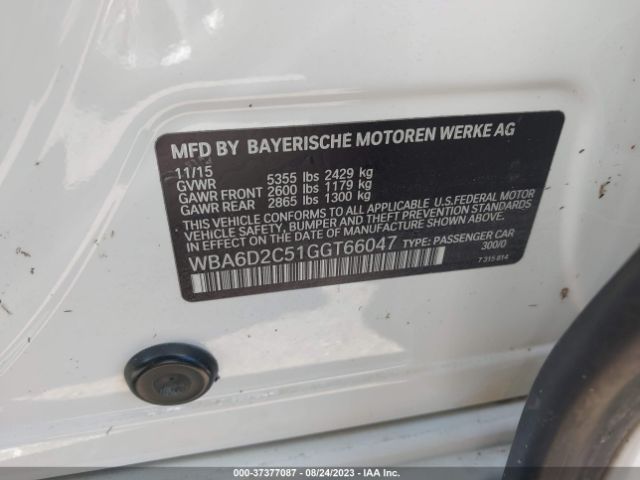 WBA6D2C51GGT66047 BMW 6 Series 640i Xdrive
