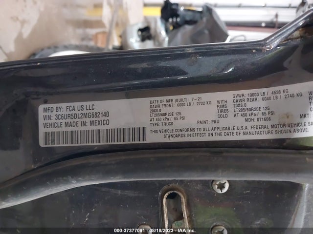 3C6UR5DL2MG682140 RAM 2500 Big Horn