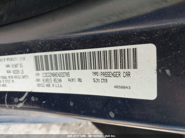 Dodge AVENGER SE 2014 1C3CDZAB0EN222705 Image 9