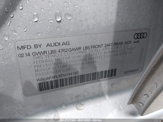 Audi A4 PREMIUM 2014 WAUAFAFLXEN034187 Image 9