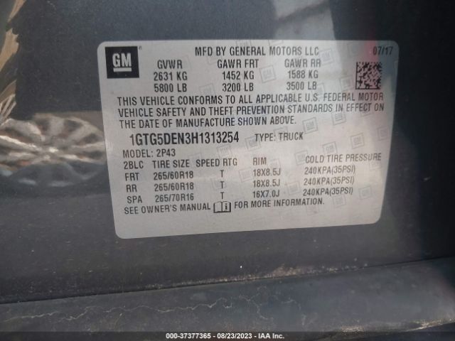1GTG5DEN3H1313254 GMC Canyon 2wd Slt