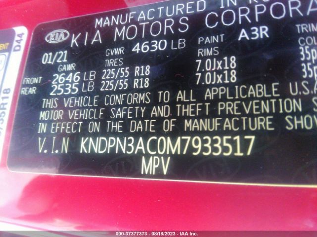 KNDPN3AC0M7933517 KIA Sportage Ex