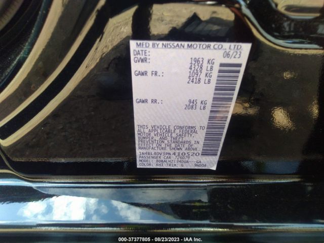 1N4BL4DV3PN410520 Nissan Altima 2.5 Sv