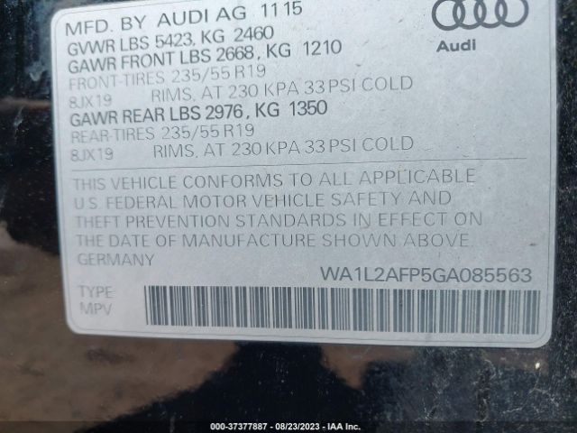 WA1L2AFP5GA085563 Audi Q5 Premium Plus