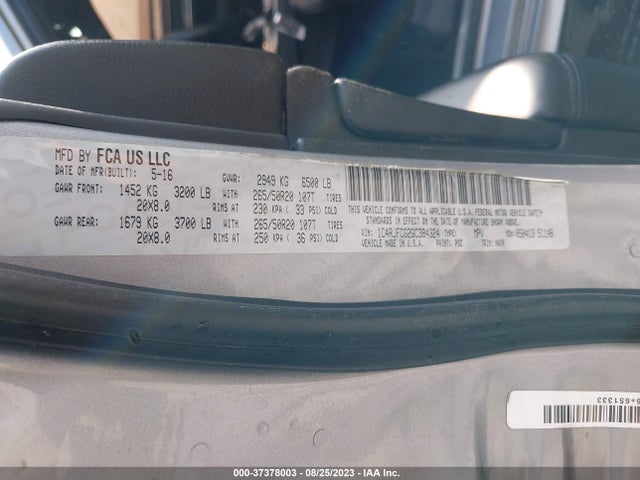 1C4RJFCG2GC384324 Jeep Grand Cherokee High Altitude