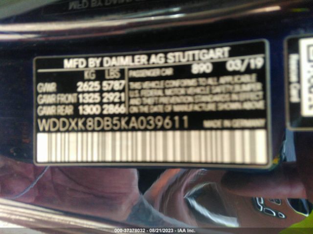 WDDXK8DB5KA039611 Mercedes-Benz S-class S 560