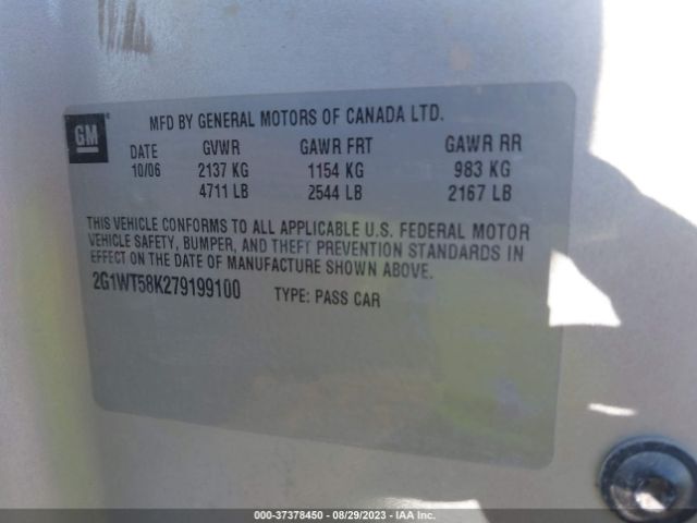 Auction sale of the 2007 Chevrolet Impala Lt , vin: 2G1WT58K279199100, lot number: 437378450