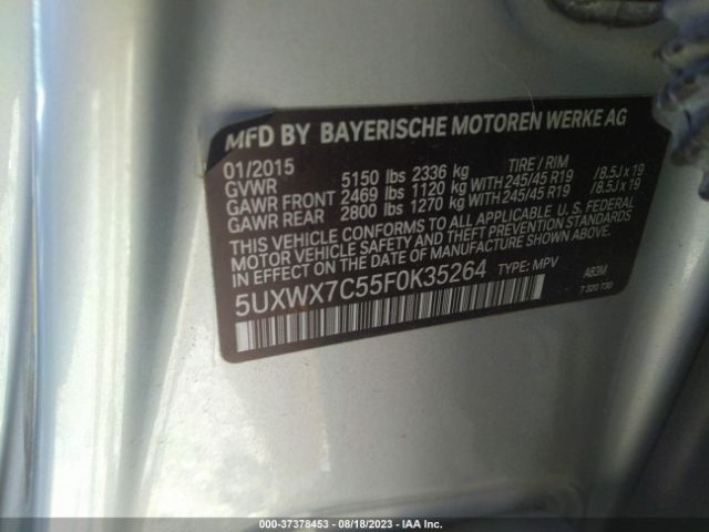 5UXWX7C55F0K35264 BMW X3 Xdrive35i