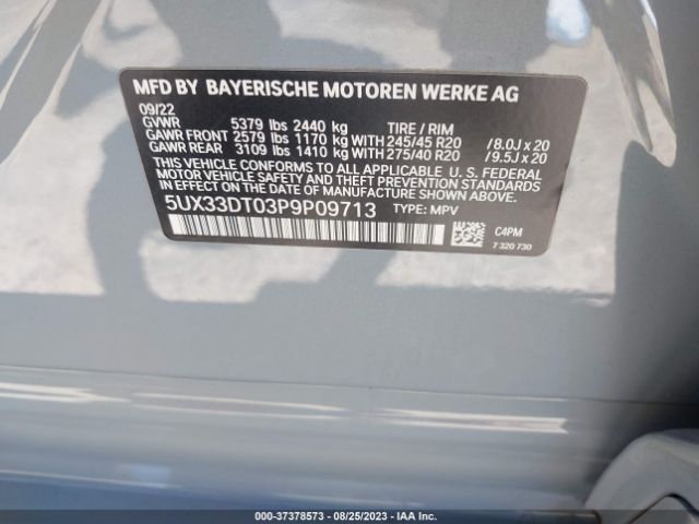 5UX33DT03P9P09713 BMW X4 Xdrive30i