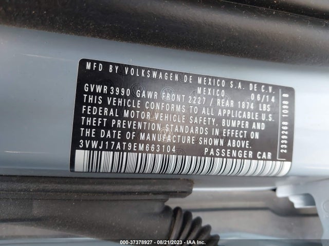 3VWJ17AT9EM663104 Volkswagen Beetle Coupe 1.8t