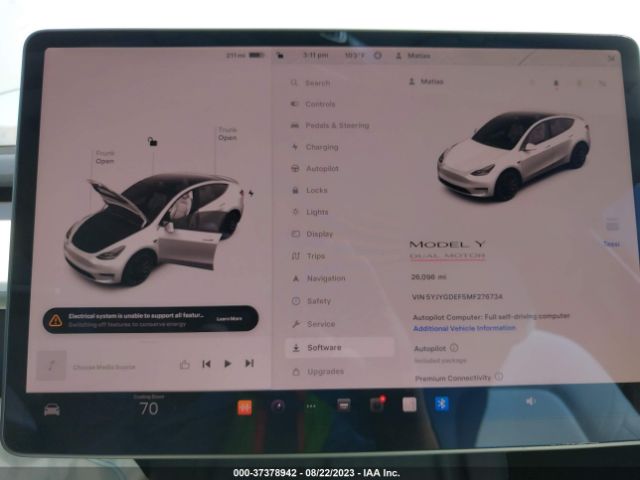5YJYGDEF5MF276734 Tesla Model Y Performance