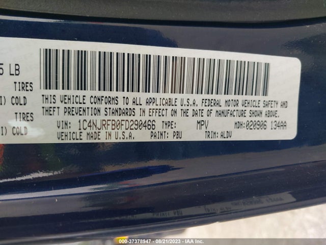 1C4NJRFB0FD290466 Jeep Patriot High Altitude Edition
