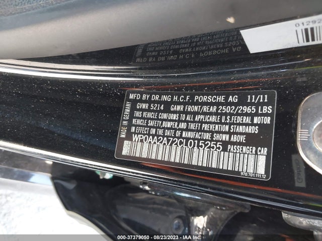 2012 PORSCHE PANAMERA WP0AA2A72CL015255 Photo 8