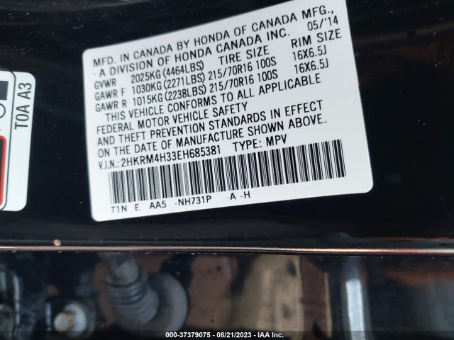 Honda CR-V LX 2014 2HKRM4H33EH685381 Image 9