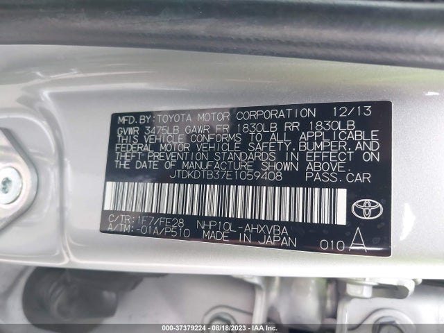 Toyota Prius C One/three/two/four 2014 JTDKDTB37E1059408 Image 16