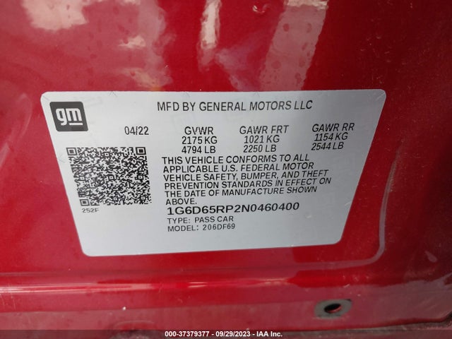 Cadillac Ct4-v Blackwing 2022 1G6D65RP2N0460400 Image 9