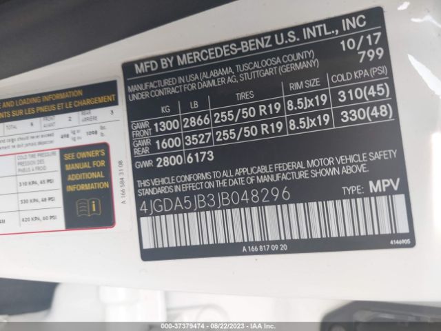 4JGDA5JB3JB048296 Mercedes-Benz Gle Gle 350