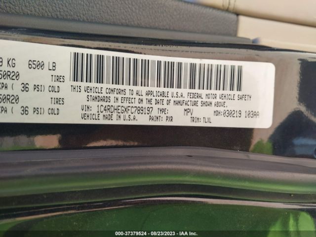 1C4RDHEGXFC789197 Dodge Durango Citadel