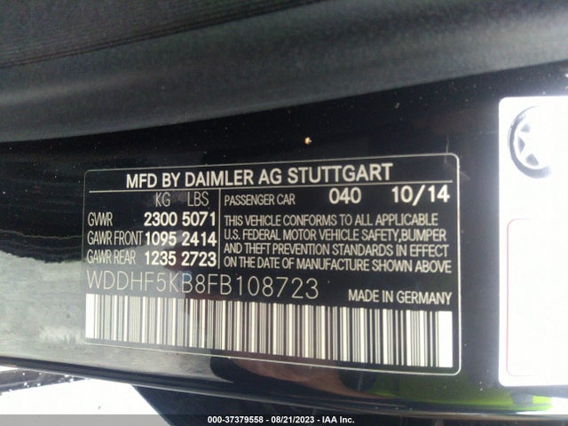 WDDHF5KB8FB108723 Mercedes-Benz E-class E 350