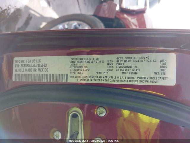 RAM 2500 Lone Star 2020 3C6UR5JL5LG185683 Image 9