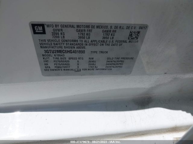 3GTU2MEC6HG401890 GMC Sierra 1500 Sle