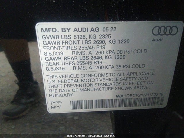 WA1DECF31N1132248 Audi Q3 S Line Premium