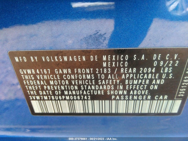 3VW7M7BU6PM006742 Volkswagen JETTA SE