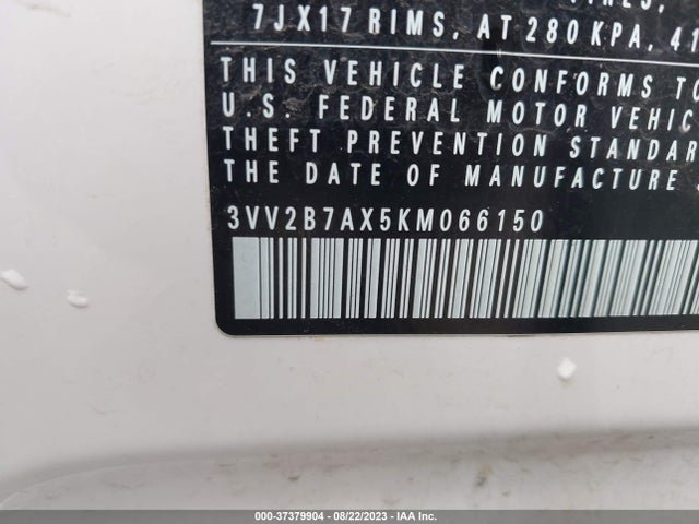 3VV2B7AX5KM066150 Volkswagen Tiguan Se/sel/sel R-line