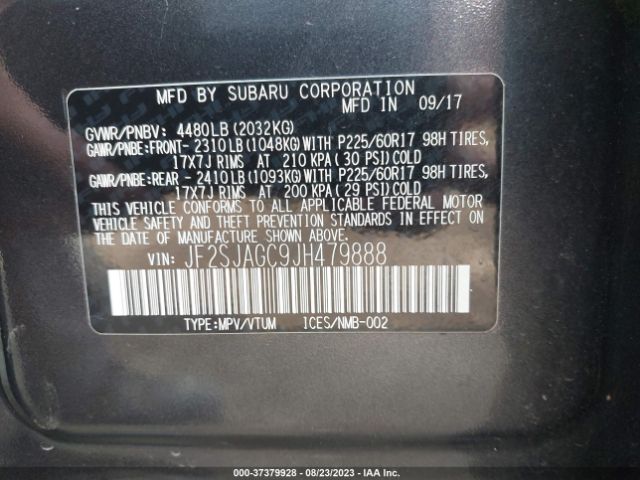 JF2SJAGC9JH479888 Subaru Forester Premium