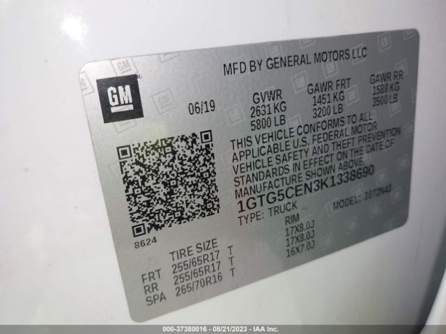1GTG5CEN3K1338690 GMC Canyon 2wd Sle